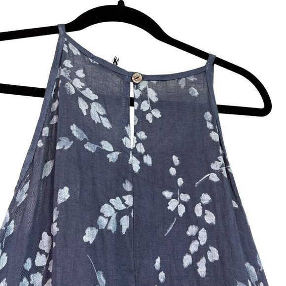 Anthropologie | Luisa Perla 100% Linen Midi Length High Neckline Dress Size S - Picture 8 of 14